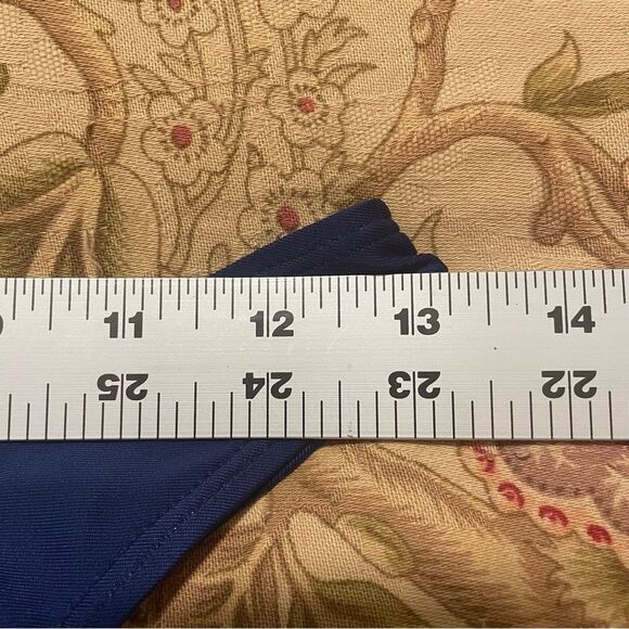 🌀 Navy Blue Basic Bikini Cheeky Bottoms High Cut Leg Women's Size Medium - Picture 4 of 4